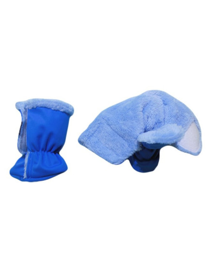 GAJI / Papučky zateplené softshell - modrá