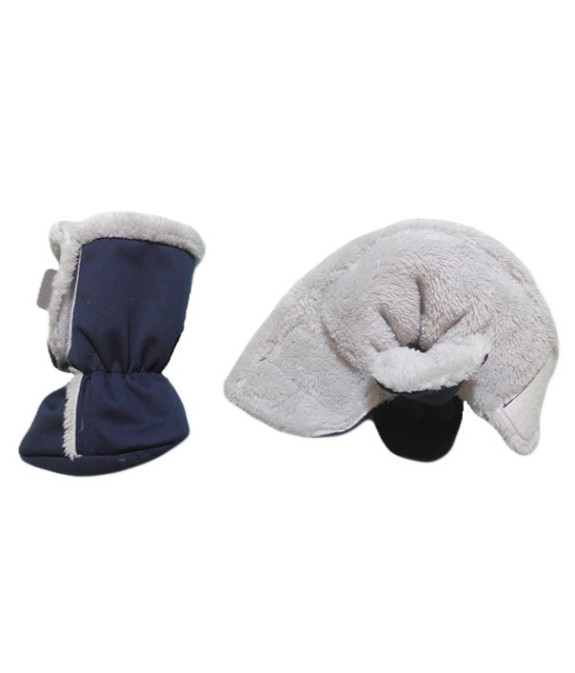 GAJI / Papučky zateplené softshell - tm.modrá