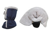 GAJI / Papučky zateplené softshell - tm.modrá