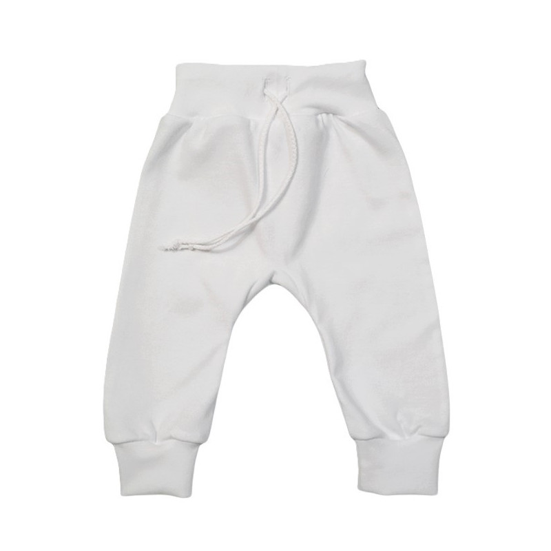 GAJI / Tepláky do pása obojlíc - biela