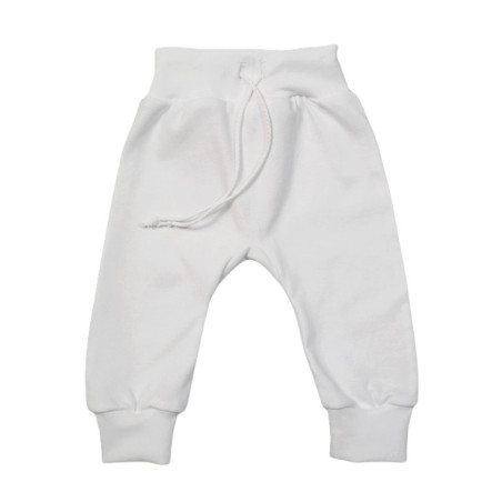 GAJI / Tepláky do pása obojlíc - biela