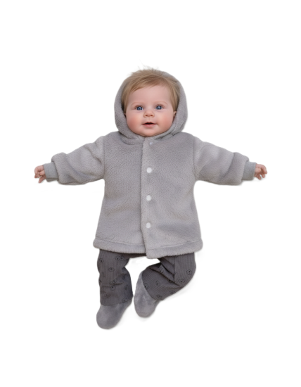 GAJI / Bunda s kapucňou wellsoft - sivá