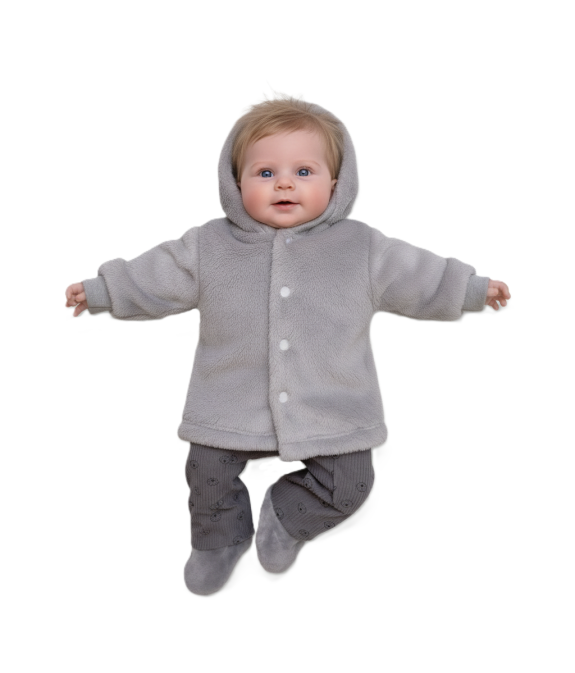 GAJI / Bunda s kapucňou wellsoft - sivá