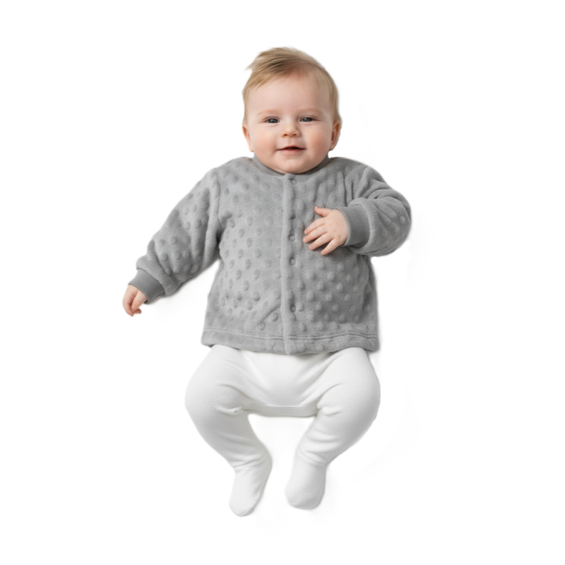 GAJI / Kabátik minky - sivá