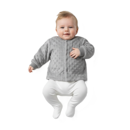 GAJI / Kabátik minky - sivá