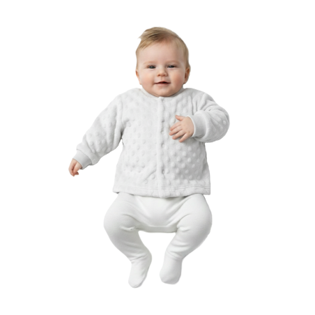 GAJI / Kabátik minky - biela