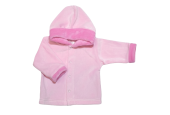GAJI / Bunda s kapucňou zamat - ružová