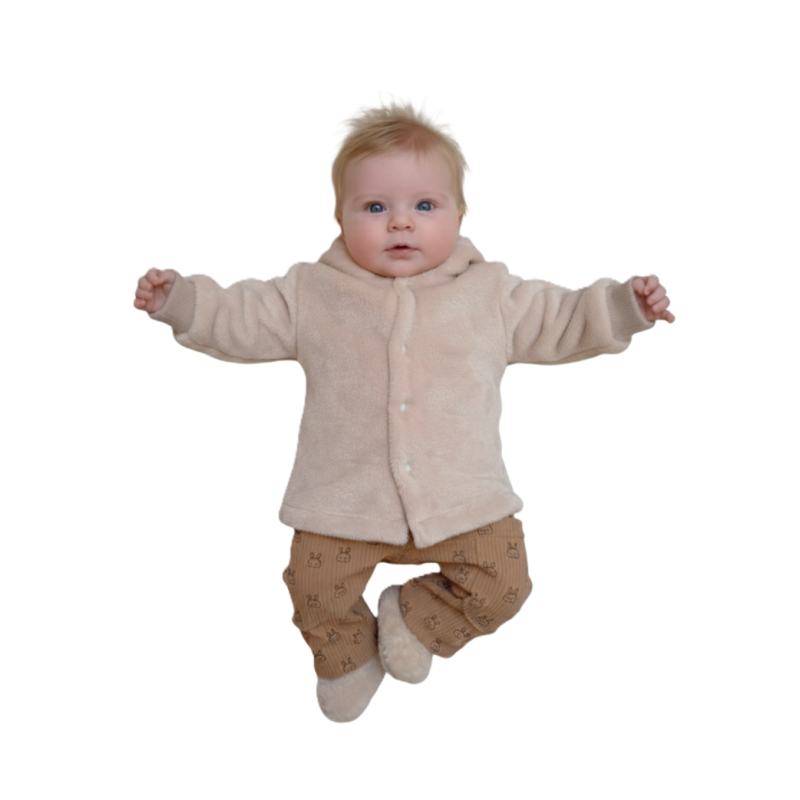 GAJI / Bunda s kapucňou wellsoft - hnedá