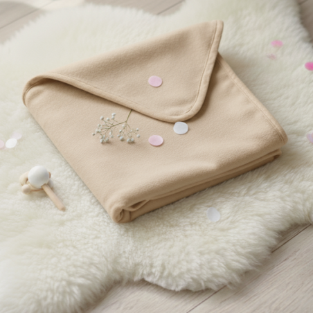 GAJI / Deka flis 75x100cm - béžová