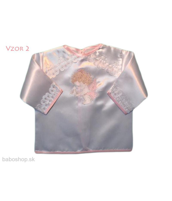 GAJI / Košieľka na krst satén - vzor2