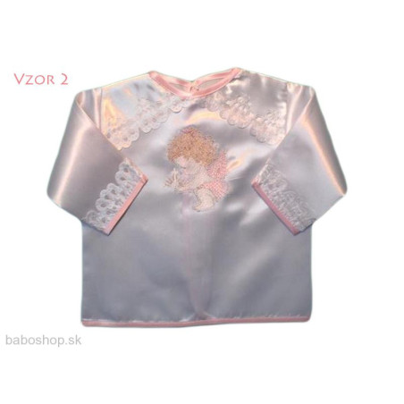 GAJI / Košieľka na krst satén - vzor2