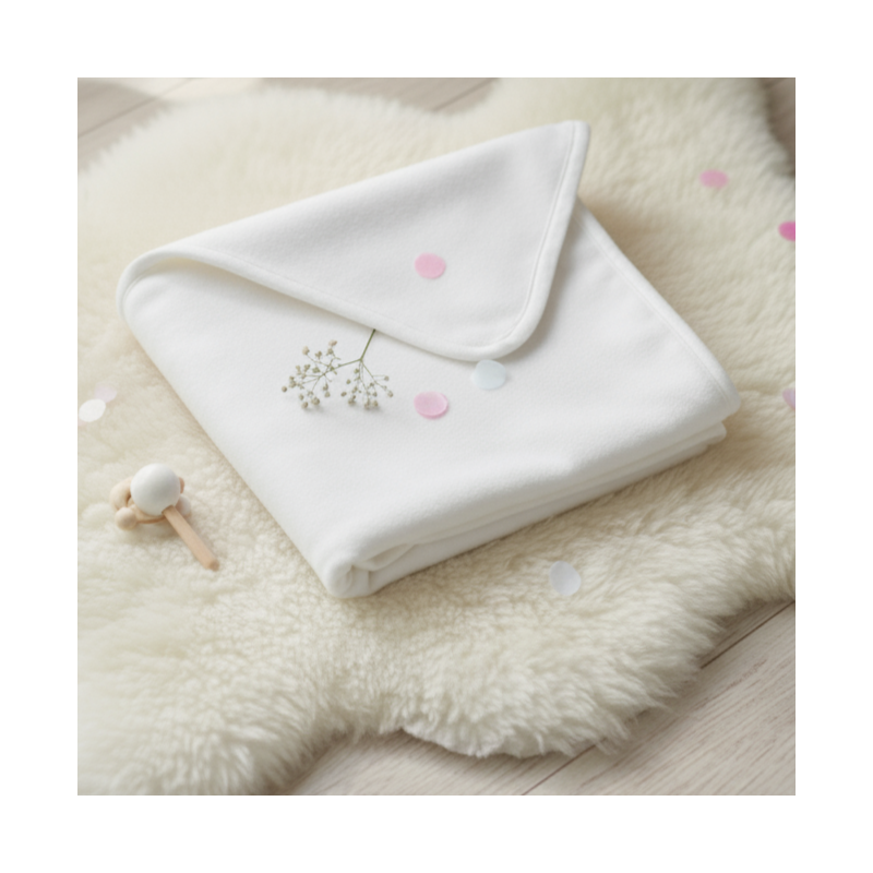 GAJI / Deka flis 100x150cm - biela