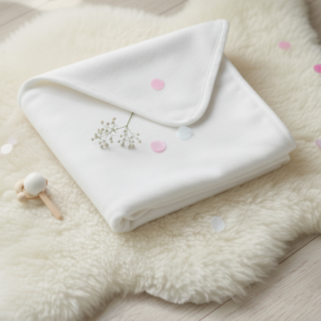 GAJI / Deka flis 100x150cm - biela