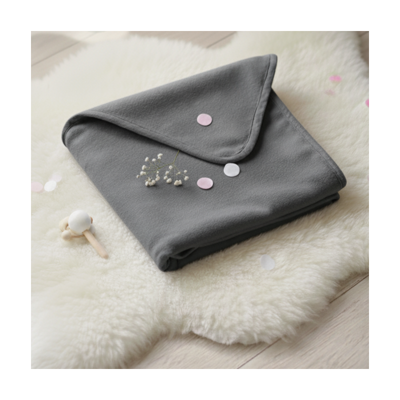 GAJI / Deka flis 100x150cm - sivá