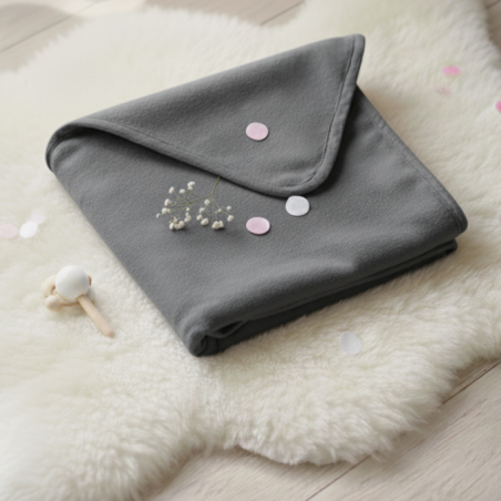 GAJI / Deka flis 100x150cm - sivá