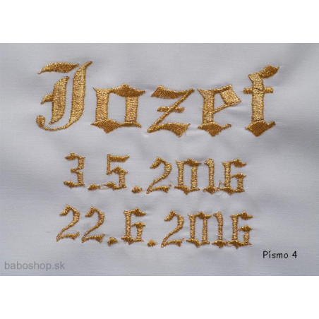 GAJI / Košieľka na krst satén - vzor2