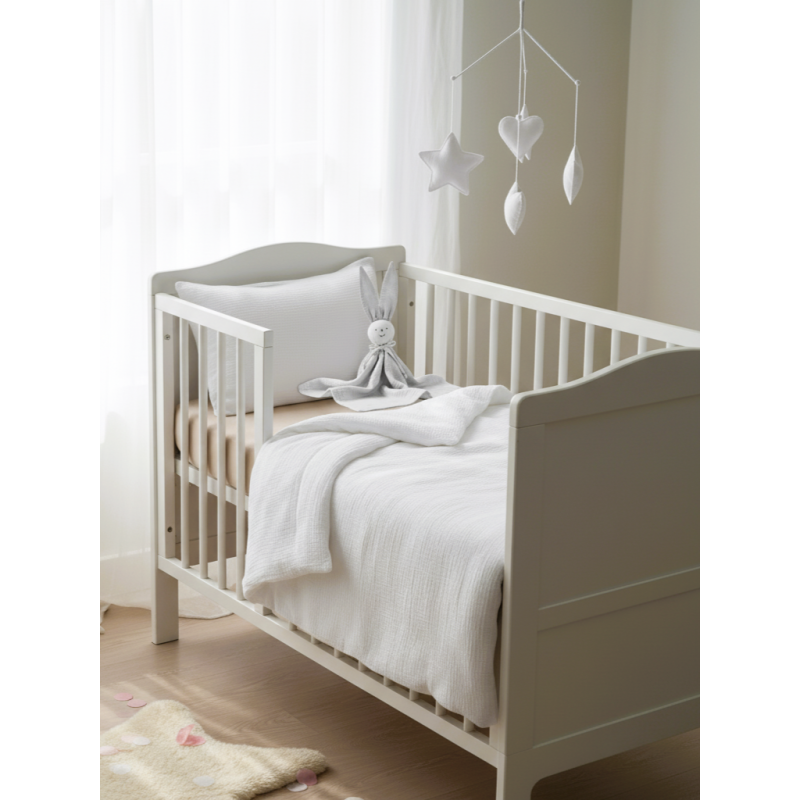 GAJI / Obliečky do postieľky mušelín - biela