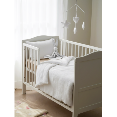 GAJI / Obliečky do postieľky mušelín - biela