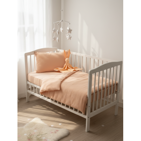 GAJI / Obliečky do postieľky mušelín - marhuľová