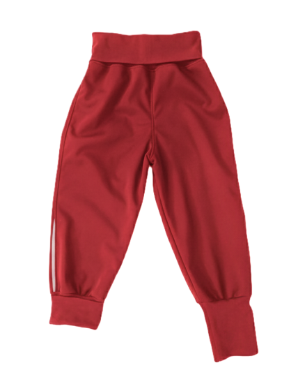 GAJI / Nohavice softshell s flisom - červená