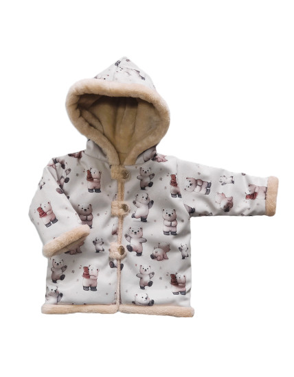 GAJI / Bunda zateplená s kapucňou - vzor1
