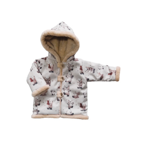 GAJI / Bunda zateplená s kapucňou - vzor1