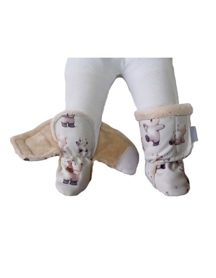 GAJI / Papučky zateplené - vzor1