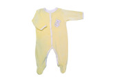 GAJI / Pyžamo overal s nôžkou zamat - žltá