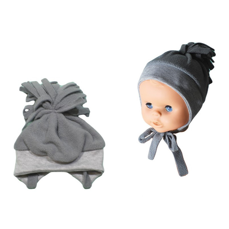 GAJI / Čiapka so strapcami flis - sivá