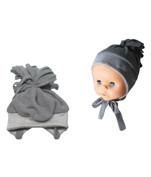 GAJI / Čiapka so strapcami flis - sivá