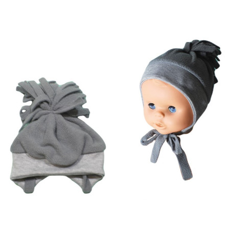 GAJI / Čiapka so strapcami flis - sivá