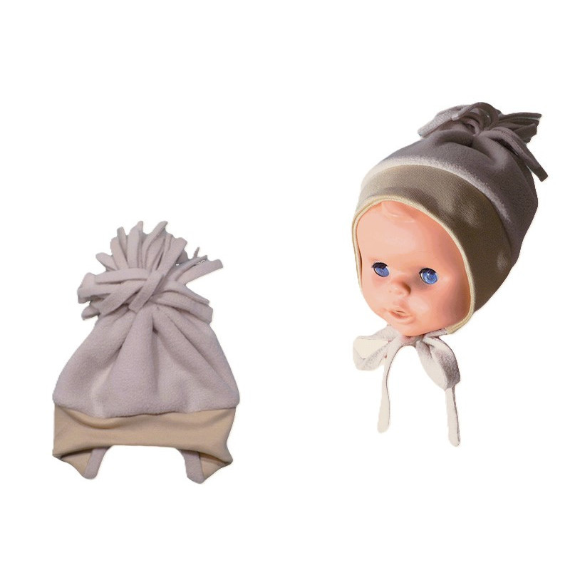 GAJI / Čiapka so strapcami flis - béžová