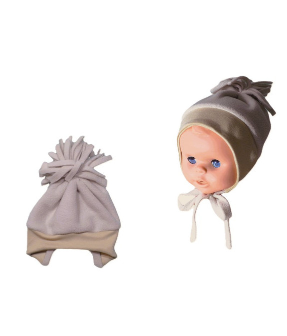 GAJI / Čiapka so strapcami flis - béžová