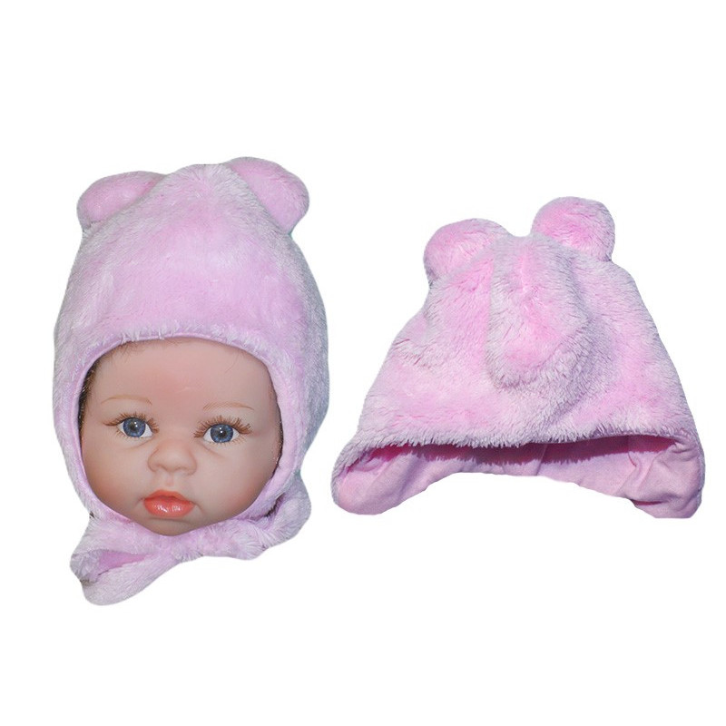 GAJI / Čiapka teplá s uškami wellsoft - ružová