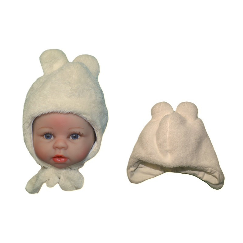 GAJI / Čiapka teplá s uškami wellsoft - maslová