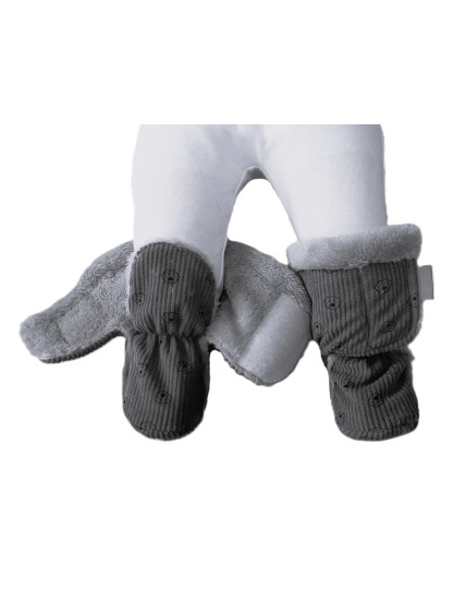 GAJI / Papučky zateplené menčester - sivá