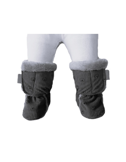 GAJI / Papučky zateplené menčester - sivá