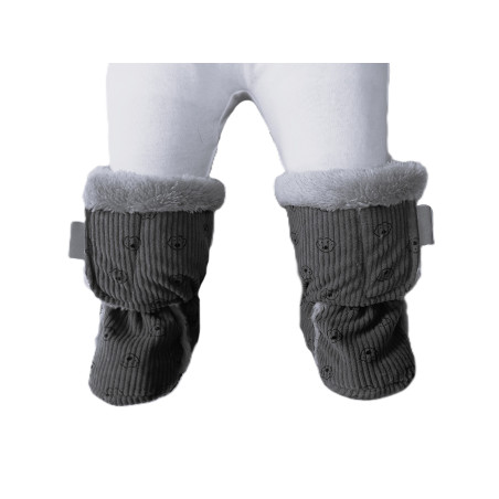 GAJI / Papučky zateplené menčester - sivá