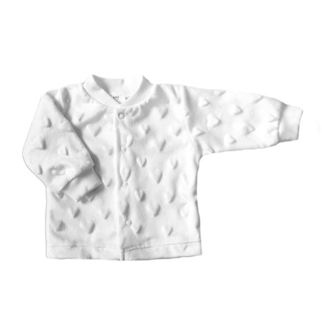 GAJI / Kabátik minky - biela2