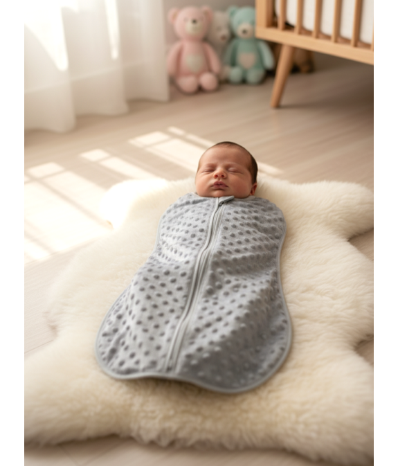 GAJI / Spací vak/ulitka minky - sivá