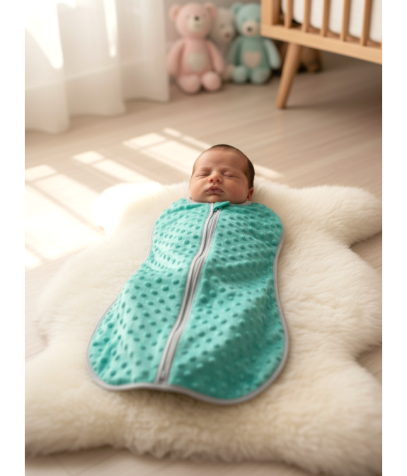 GAJI / Spací vak/ulitka minky - zelená