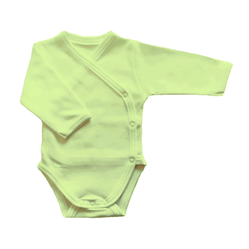 GAJI / Body s dlhým rukávom otvorené  - sv.zelená