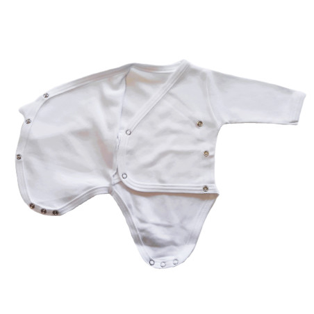 GAJI / Body s dlhým rukávom otvorené  - sv.zelená