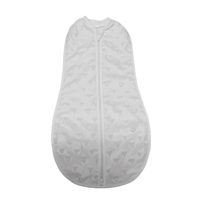 GAJI / Spací vak/ulitka minky - biela srdce