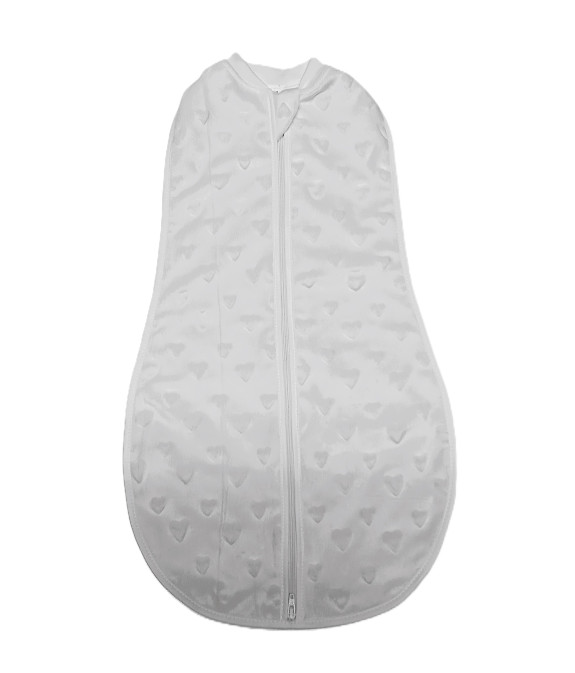 GAJI / Spací vak/ulitka minky - biela srdce