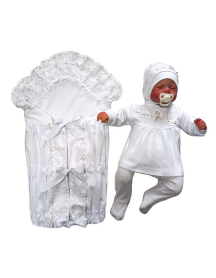 GAJI / Súprava 4-dielna prepletaná dievča - zlatá