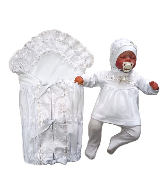 GAJI / Súprava 4-dielna prepletaná dievča - zlatá