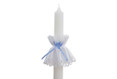 GAJI / Ozdoba sviečky na krst satén - modrá