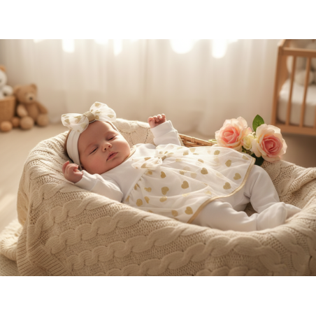 GAJI / 3-dielna súprava na krst - dievčenská