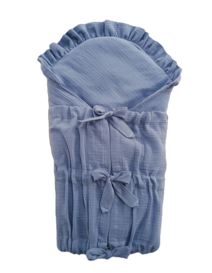 GAJI / Zavinovačka mušelín fodra - modrá